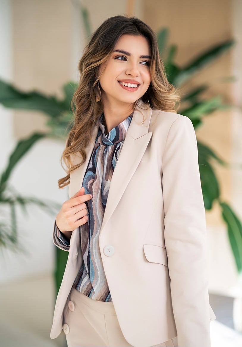 Sacou din tercot elastic cu revere 